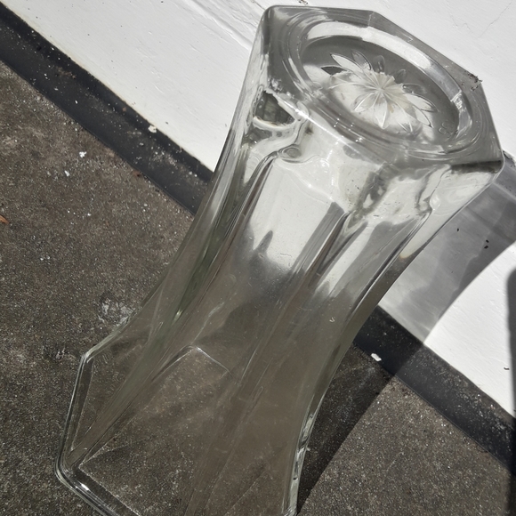 Hoosier Glass Vase Hexagon Octagon Vintage - Picture 5 of 6